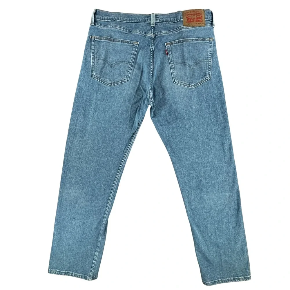 Levis 505 Regular Fit Jeans Mens 36x32 Medium Wash Blue Straight Leg Denim